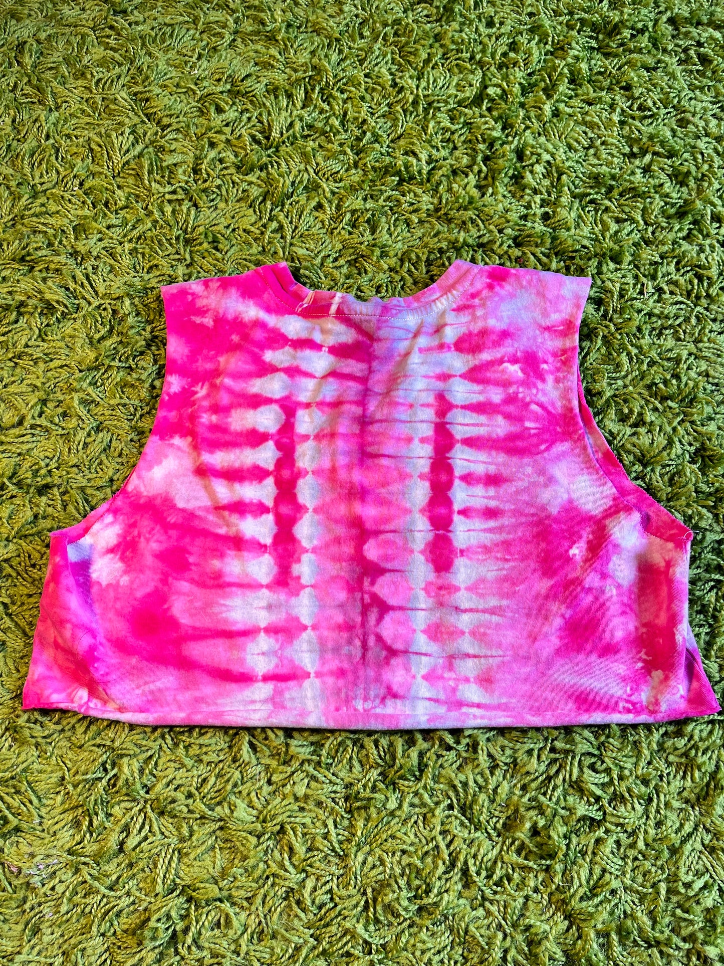 HOT Pink Mushroom Crop Tank (Sm