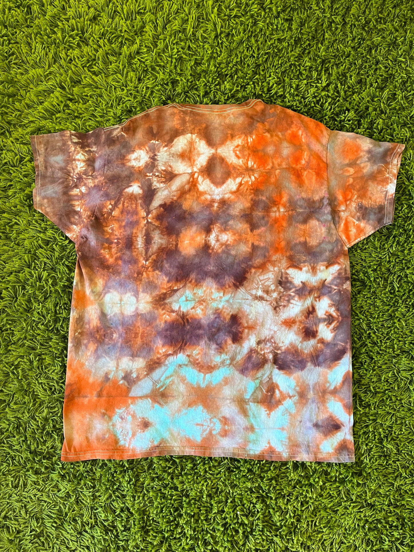 Orange/Turquoise Glitch Tee(2X)