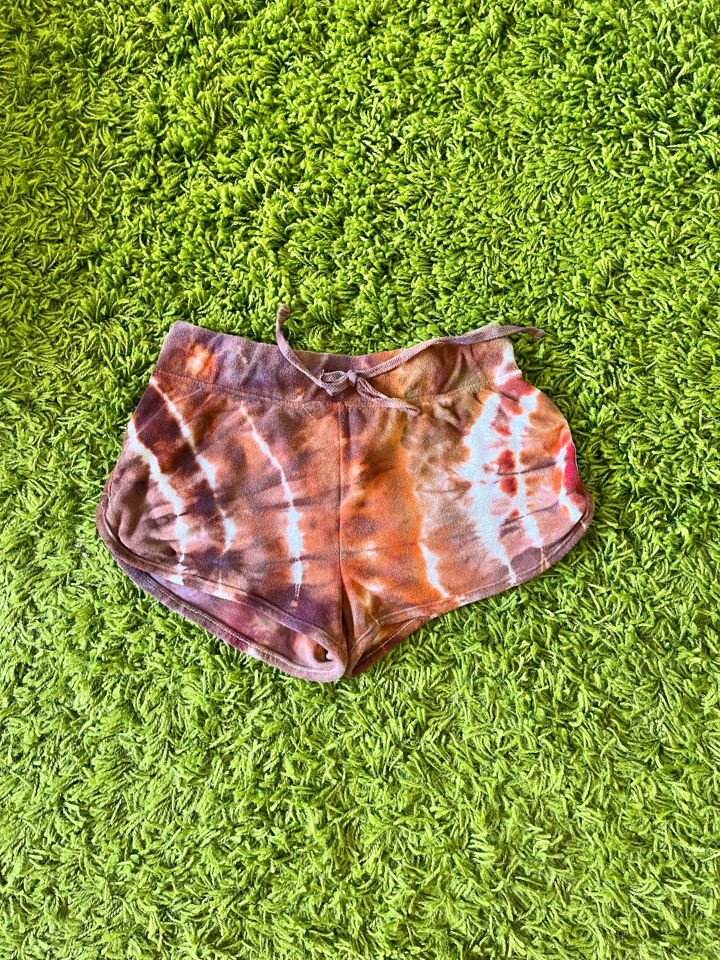 Brown/Orange Terrycloth Shorts(S)