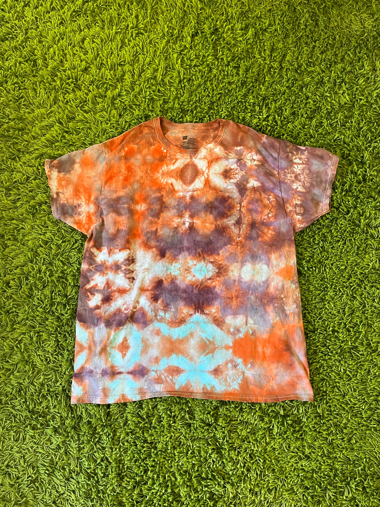 Orange/Turquoise Glitch Tee(2X)