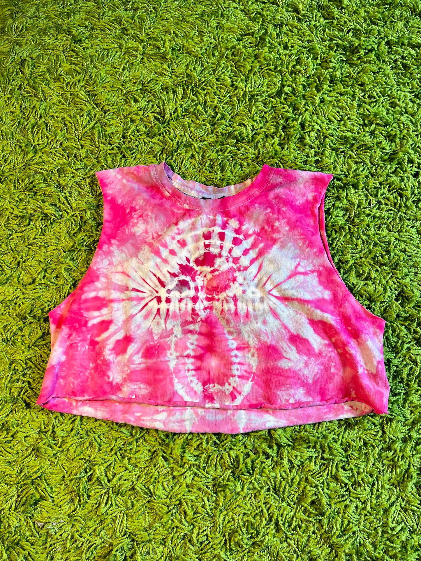 HOT Pink Mushroom Crop Tank (Sm