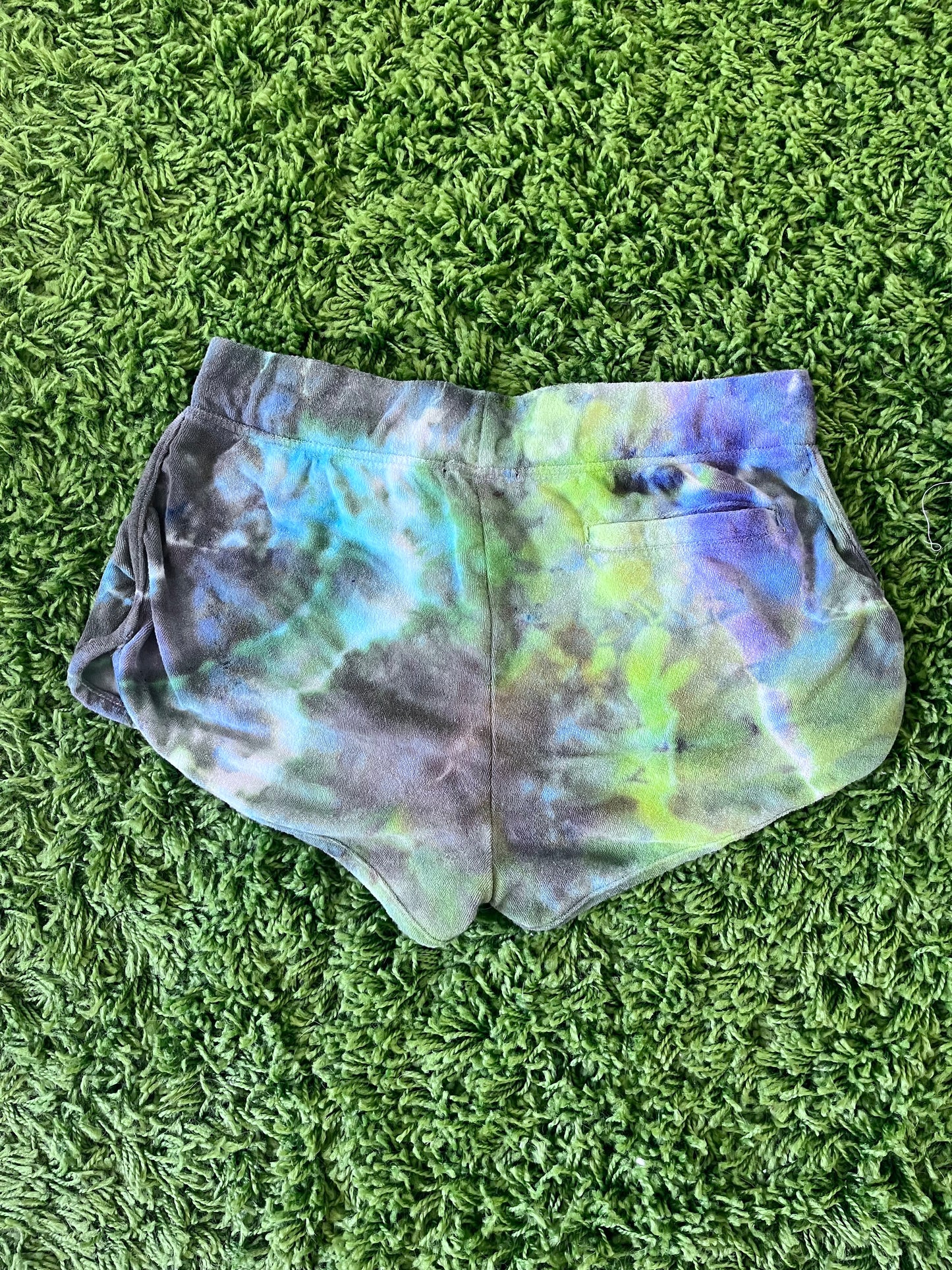 Blue/Green Terrycloth Shorts(L)