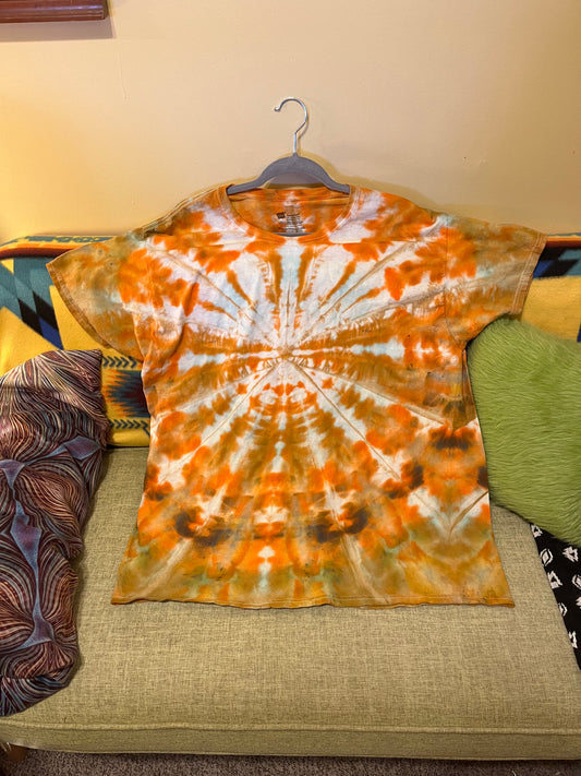 Orange/Brown Mandala tee(2X)